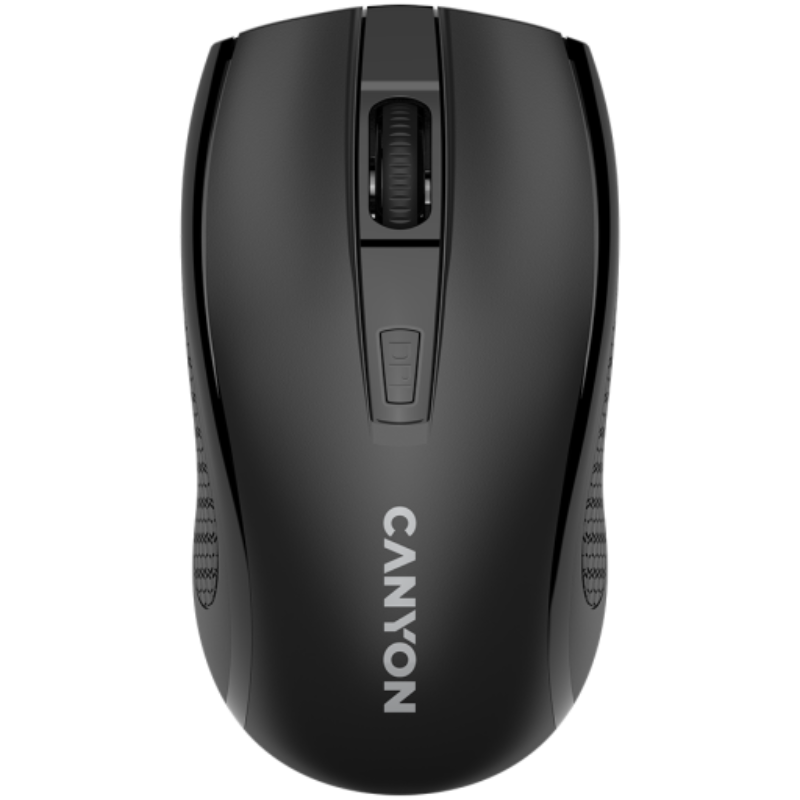 CANYON MW-7, 2.4Ghz wireless mouse, 6 buttons, DPI 800/1200/1600, with 1 AA battery ,size 110*60*37mm,58g,black