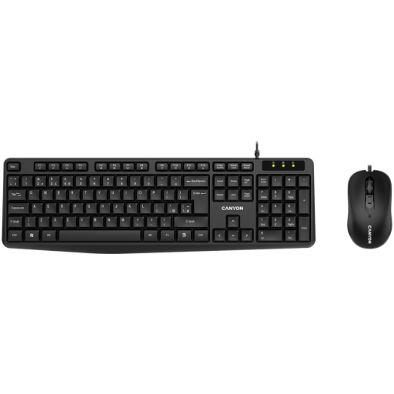 CANYON SET-1 EN Keyboard+Mouse Wired Black