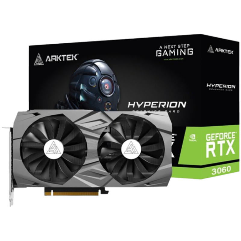 Arktek RTX 3060 GDDR6 12GB 192BIT Twin Fans with LED