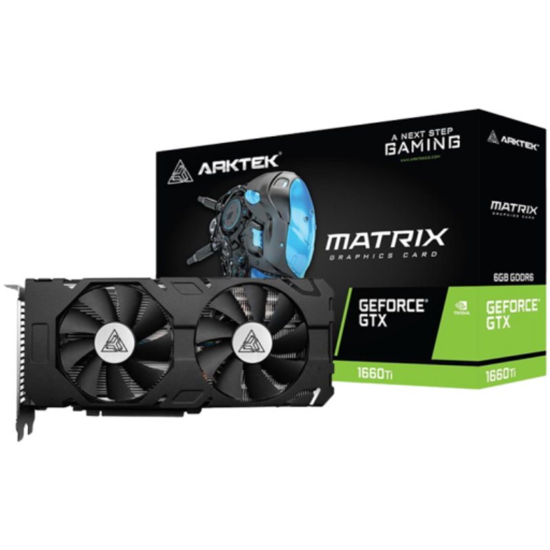 Arktek Geforce GTX1660Ti GDDR6 6GB 192BIT Twin Fans Graphics Card