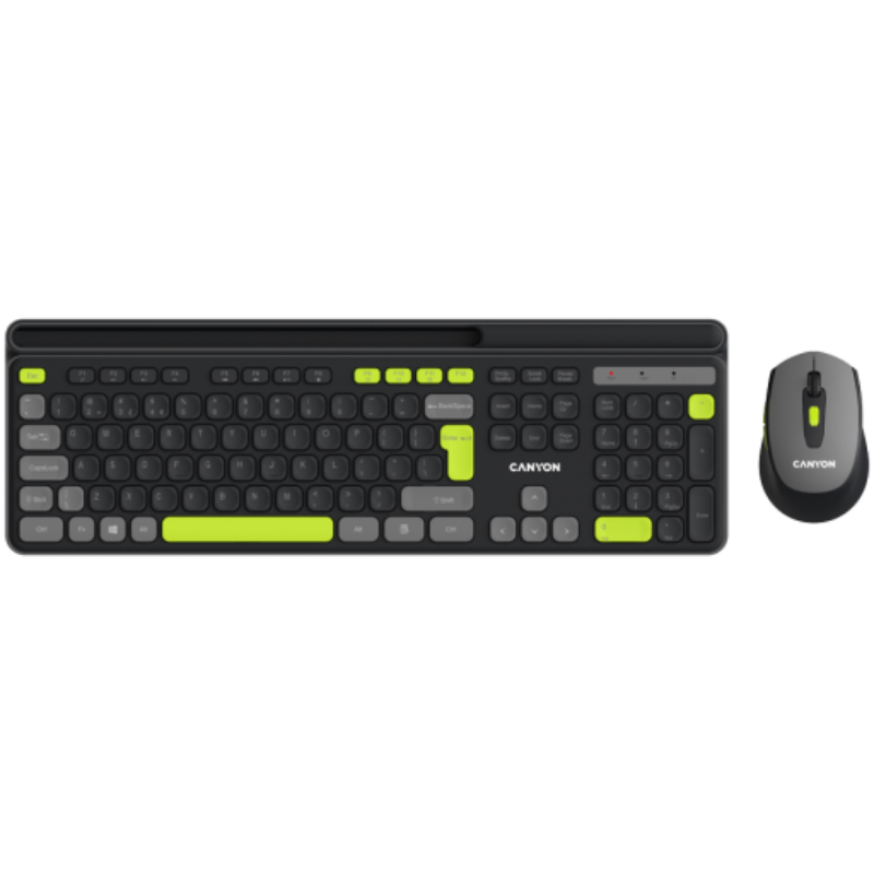 CANYON HSET-W5 EN Keyboard+Mouse AAA+AA Wireless Black