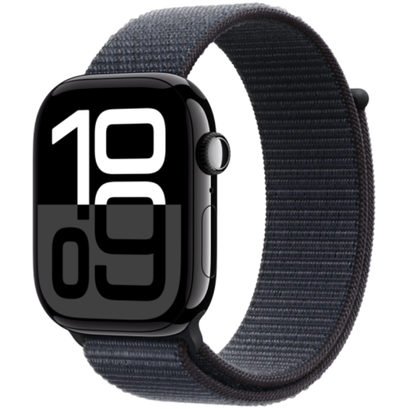 Apple Watch Series 10 GPS 42mm Jet Black Aluminium Case with Ink Sport Loop,Model A2997