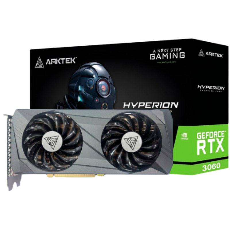 Arktek Geforce RTX3060 DDR6 12GB 192Bit TWIN FANS Graphics Card