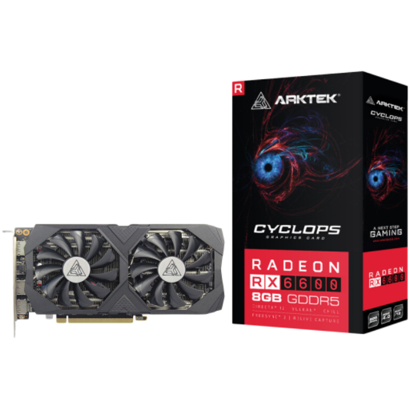 Arktek AMD RX6600 8GB DDR6 128bit Dual Fan