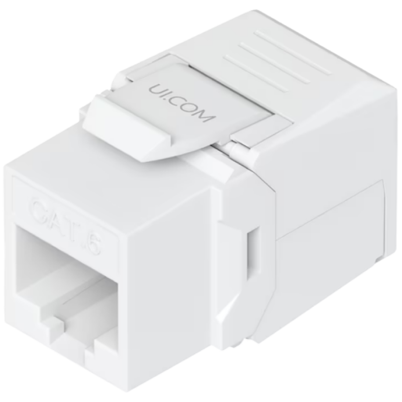 Ubiquiti UniFi  UACC-Keystone-Jack-C6 keystone for terminating a Cat6 Ethernet jack without the use of a punch-down or crimping too, (12) Keystone Jacks per pack