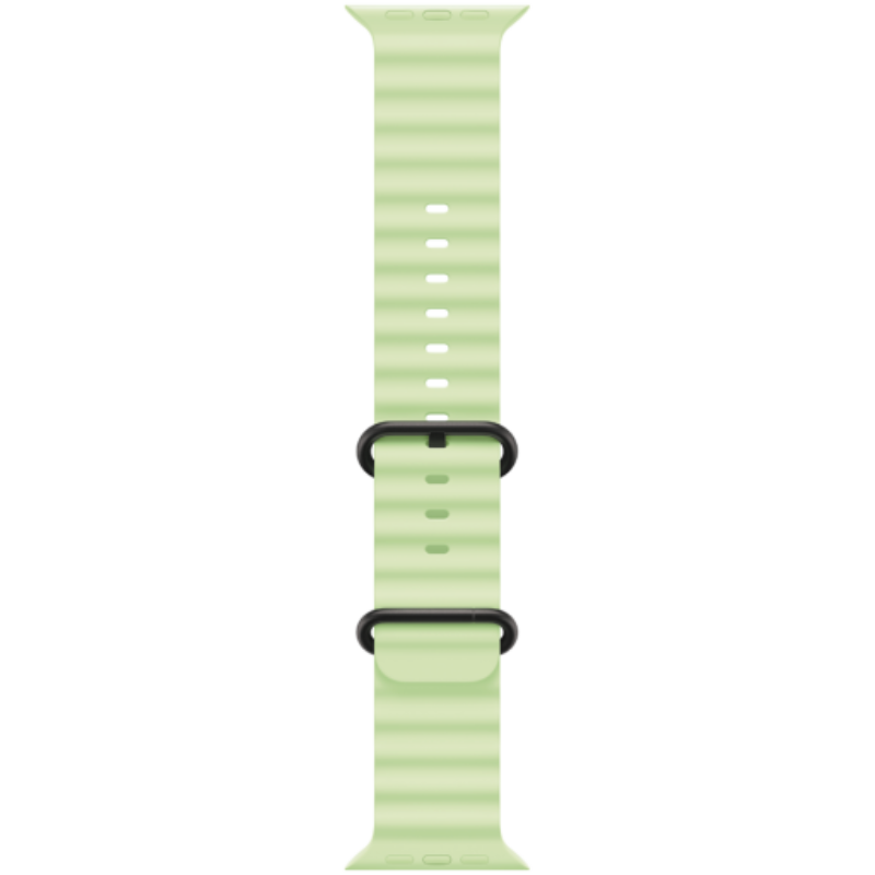 49mm Neon Green Ocean Band – Black Titanium Finish