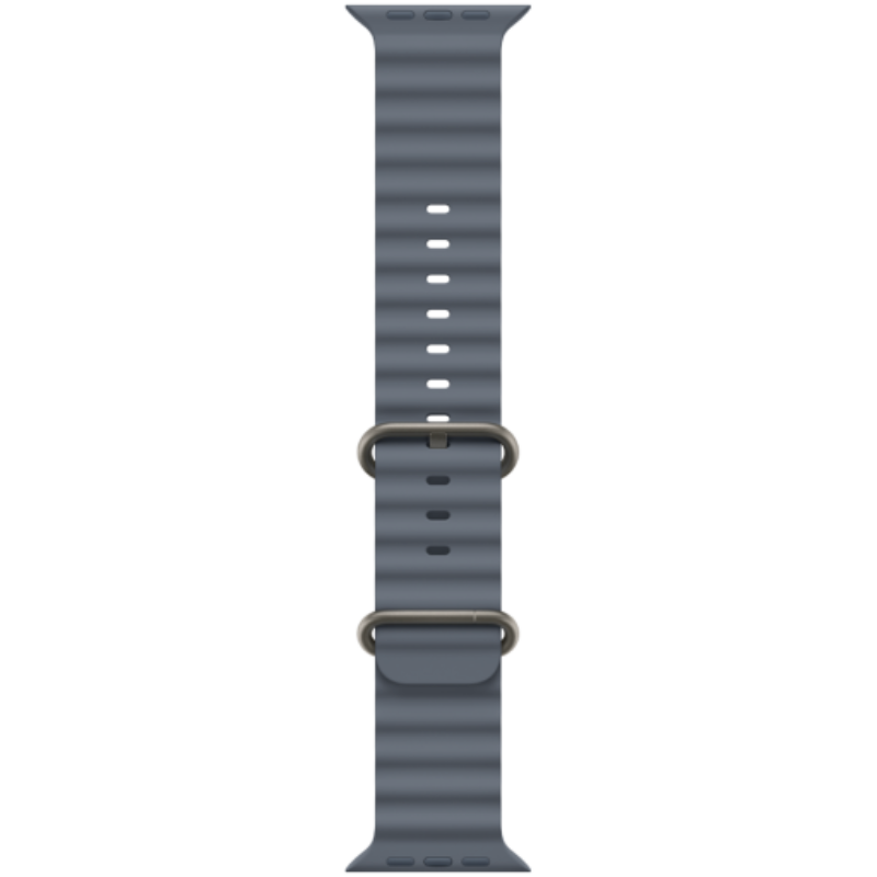 49mm Anchor Blue Ocean Band – Natural Titanium Finish