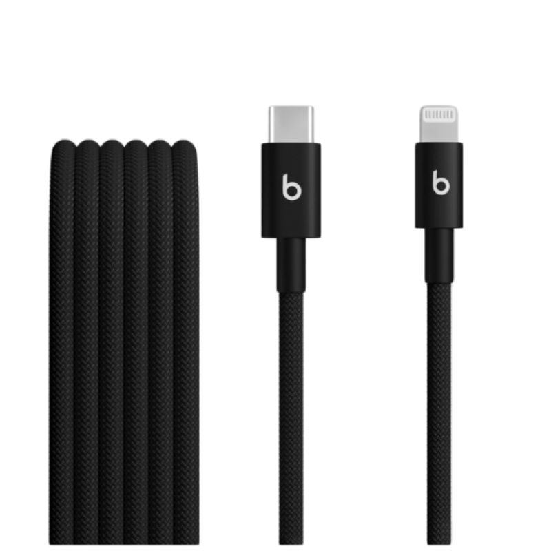 Beats USB-C to Lightning Woven Cable (1.5 m) – Bolt Black