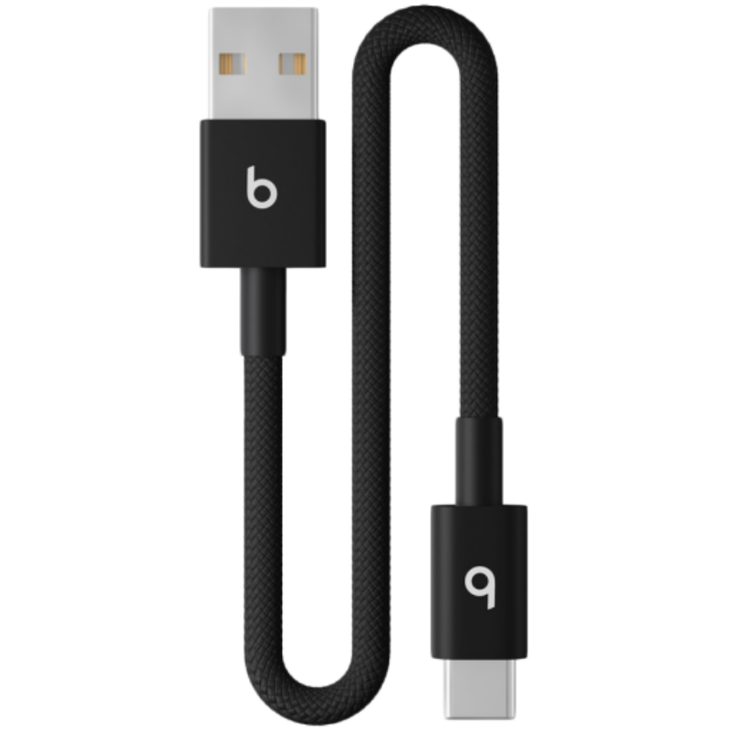 Beats USB-A to USB-C Woven Short Cable (20 cm) – Bolt Black