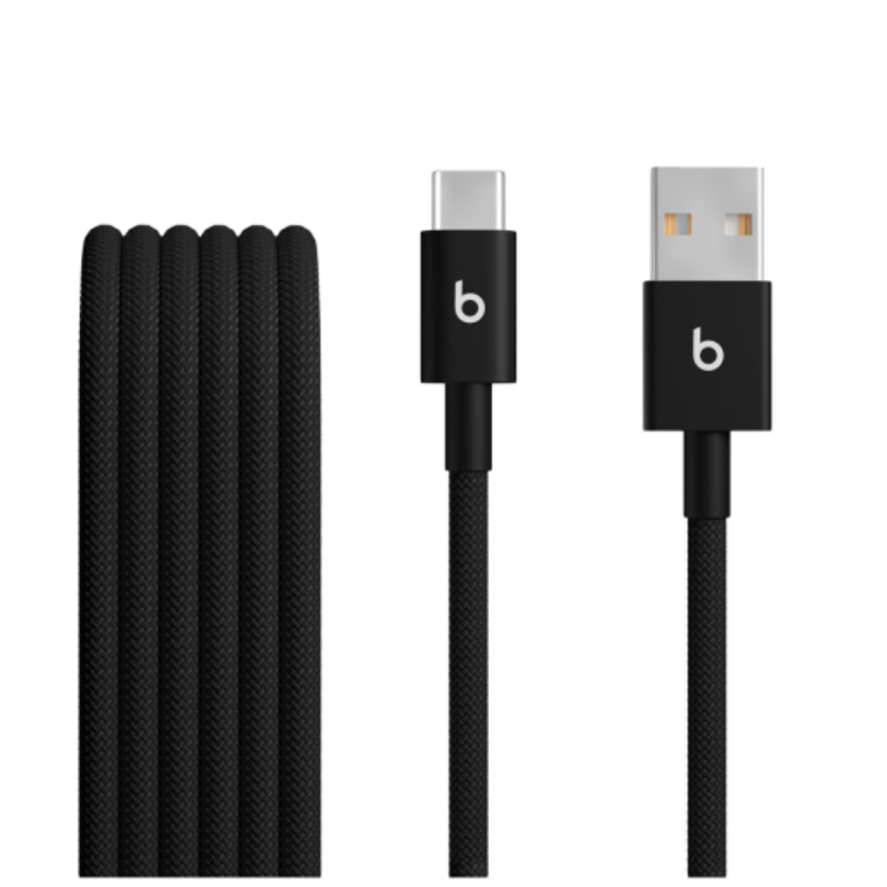 Beats USB-A to USB-C Woven Cable (1.5 m) – Bolt Black