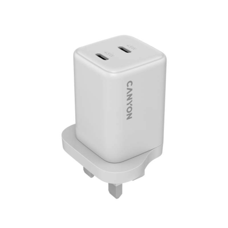 CANYON charger CU45AC GaN 45W 2xPD UK  White