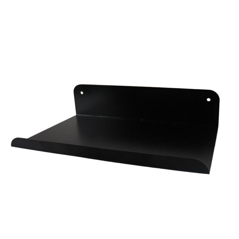 Slatted Panel Steel Shelf  600mm Black Wall Display Shelf