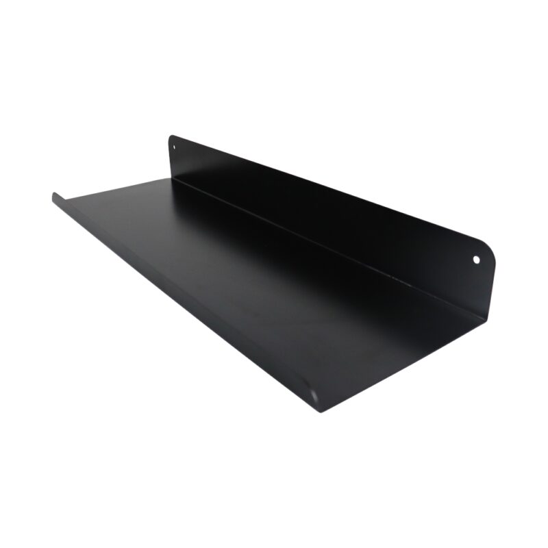 Slatted Panel Steel Shelf  900mm Black Feature Wall Shelf
