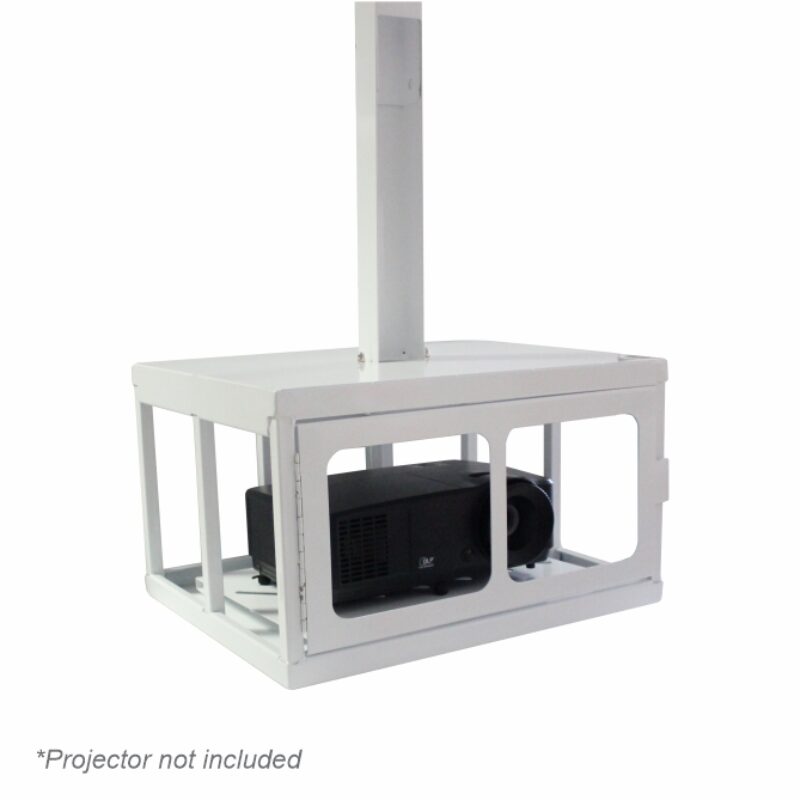 Data Projector Ceiling Mounting Bracket (Lockable Security Cage – 450x220x340mm)