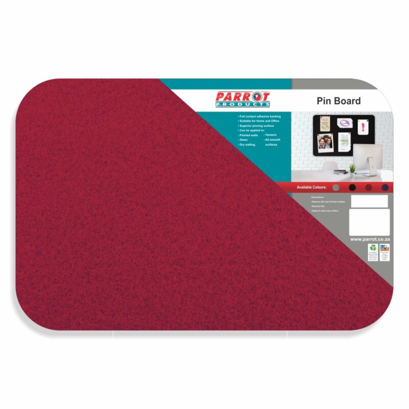 Adhesive Pin Board (No Frame – 450*300mm – Red)