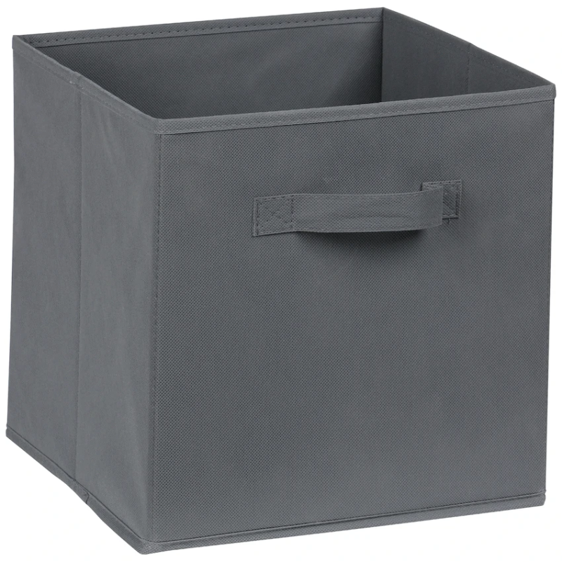Everfurn Storeman Grey, Collapsible Fabric Organiser Storage Basket – 10 Pack