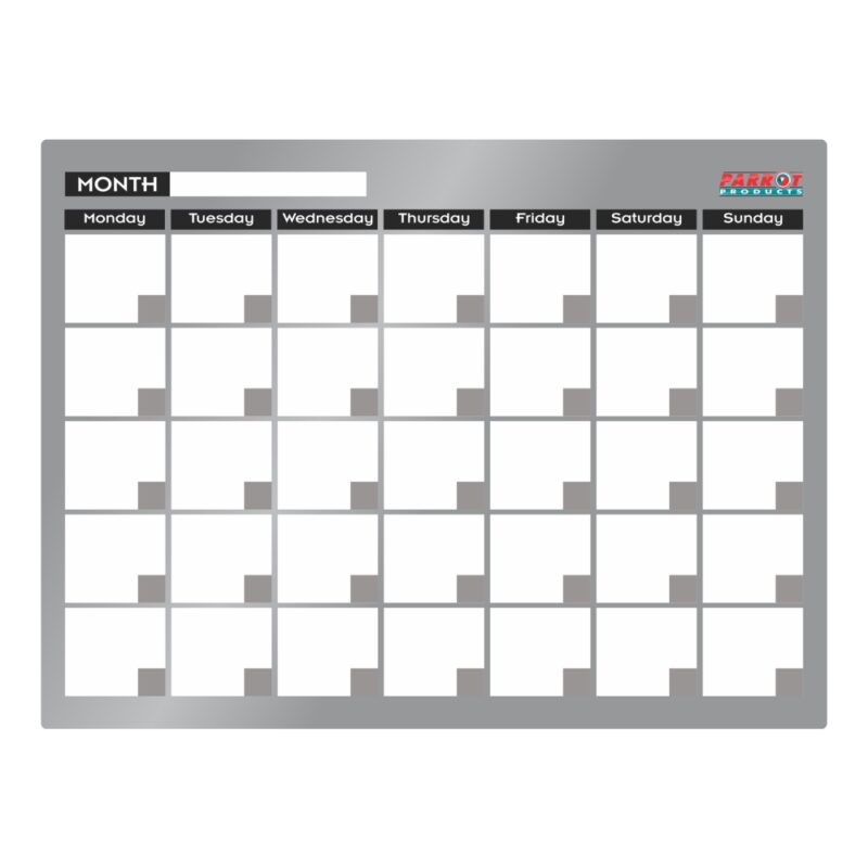 Cast Acrylic Monthly Planner (Cast Acrylic – 600 x 450mm)