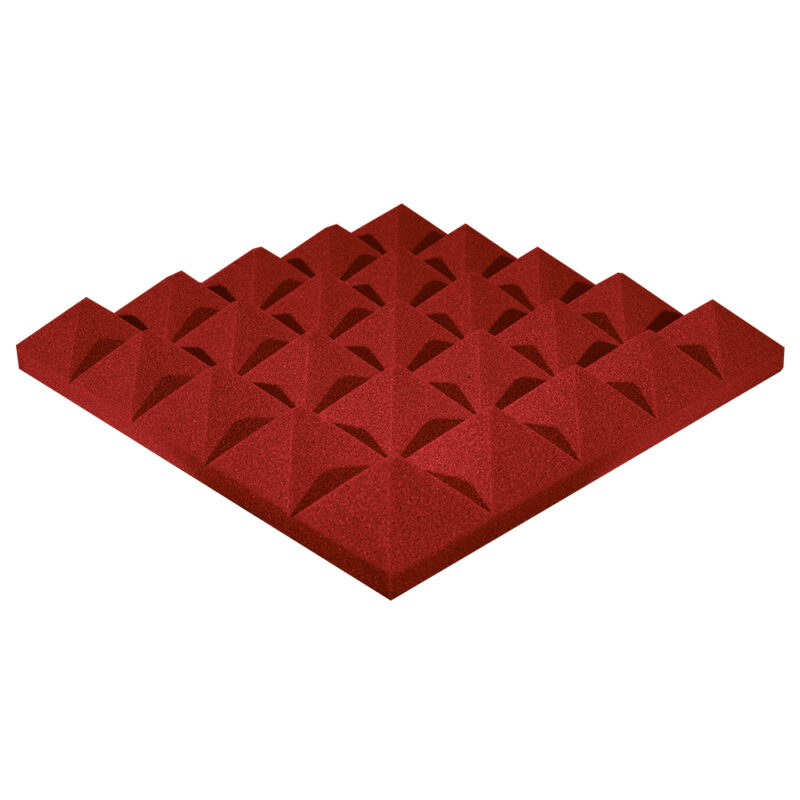 Acoustic Panel Pyramidfoam 500x500mm Red