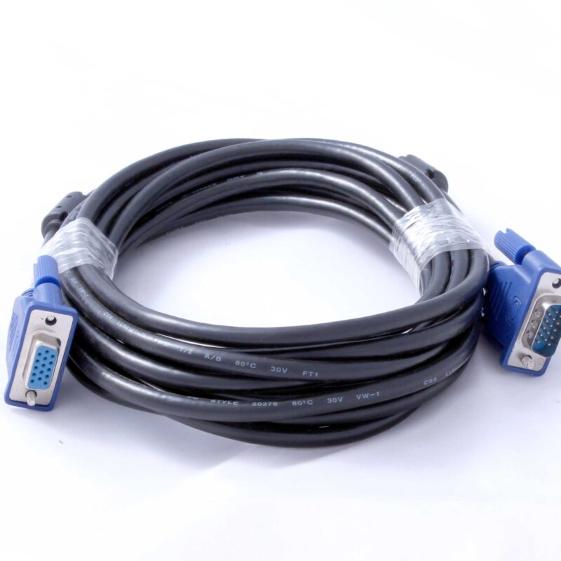 Cable – 15 Pin Male To Female VGA (5M)