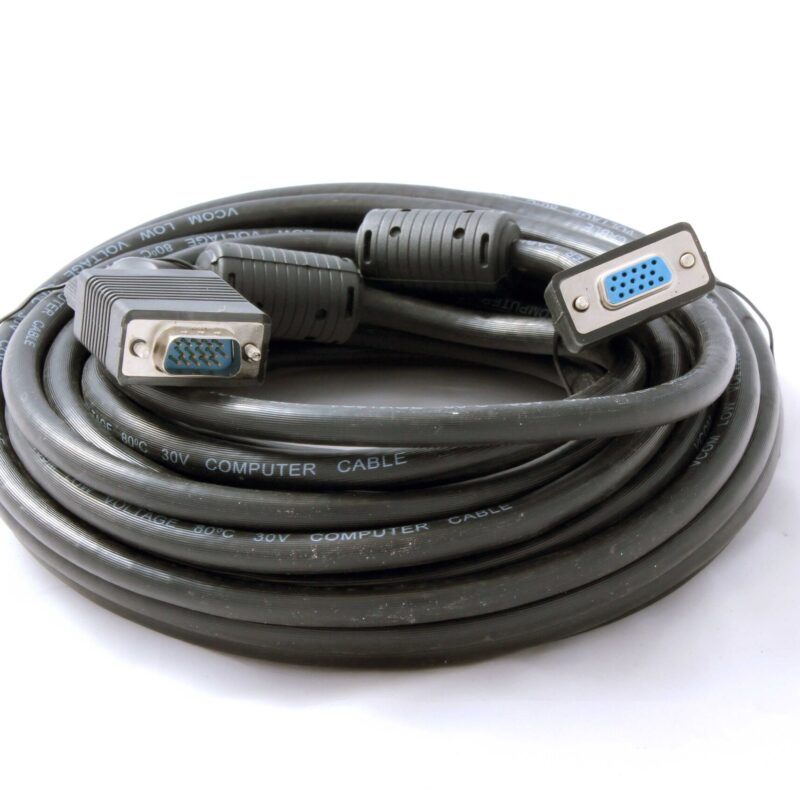 Cable – 15 Pin Male To Female VGA (10M)