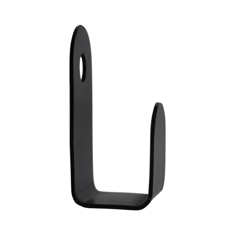 Slatted Panel Single Coat Hook  Black Steel Wall Hook
