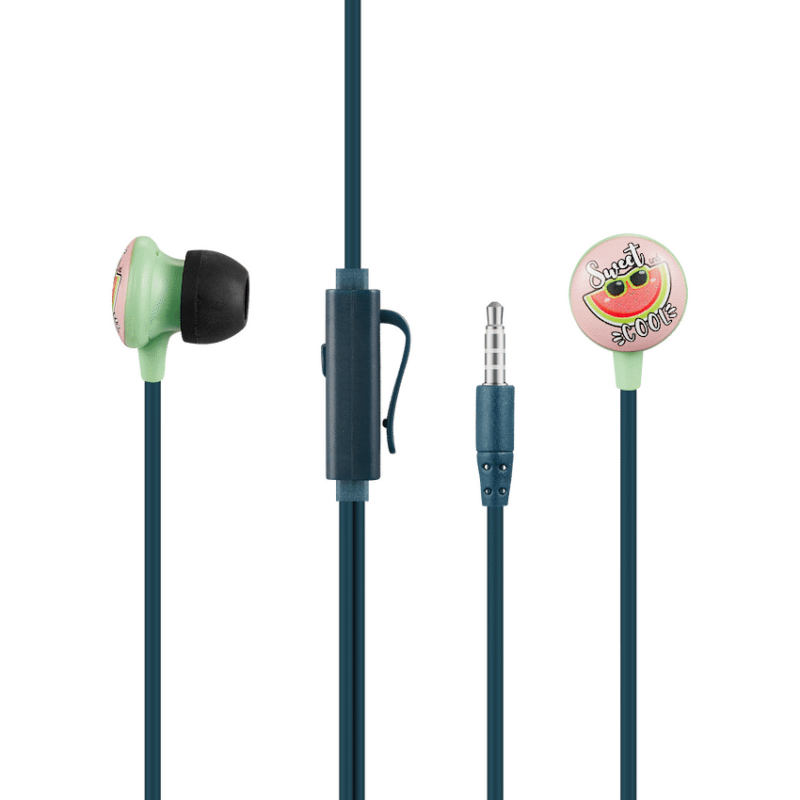 Volkano Kiddies Series Earphones with Keychain – Watermelon