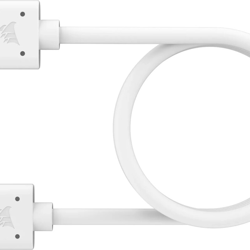 Corsair iCUE LINK Cable; 1x 600mm with Straight connectors; White
