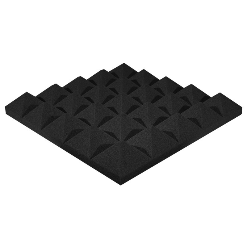 Acoustic Panel Pyramidfoam 500x500mm Black