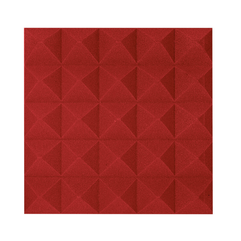 Acoustic Panel Pyramidfoam 500x500mm Red