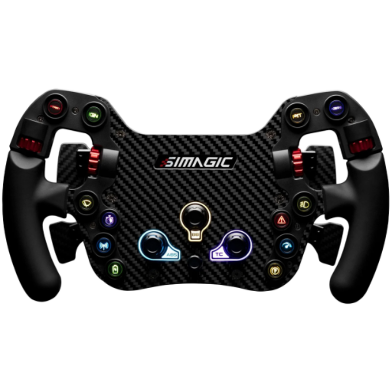 SIMAGIC FX Steering Wheel, Carbon Fiber, QR50, Shifters + Dual Clutch, S204
