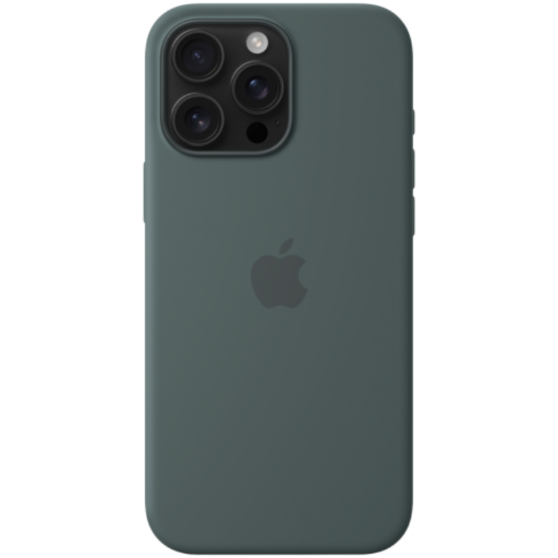 iPhone 16 Pro Max Silicone Case with MagSafe – Lake Green,Model A3316