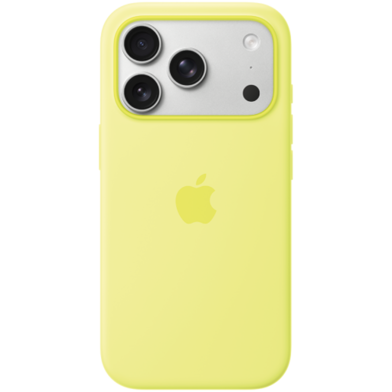 iPhone 17 Pro Silicone Case with MagSafe – Neon Yellow,Model A3559