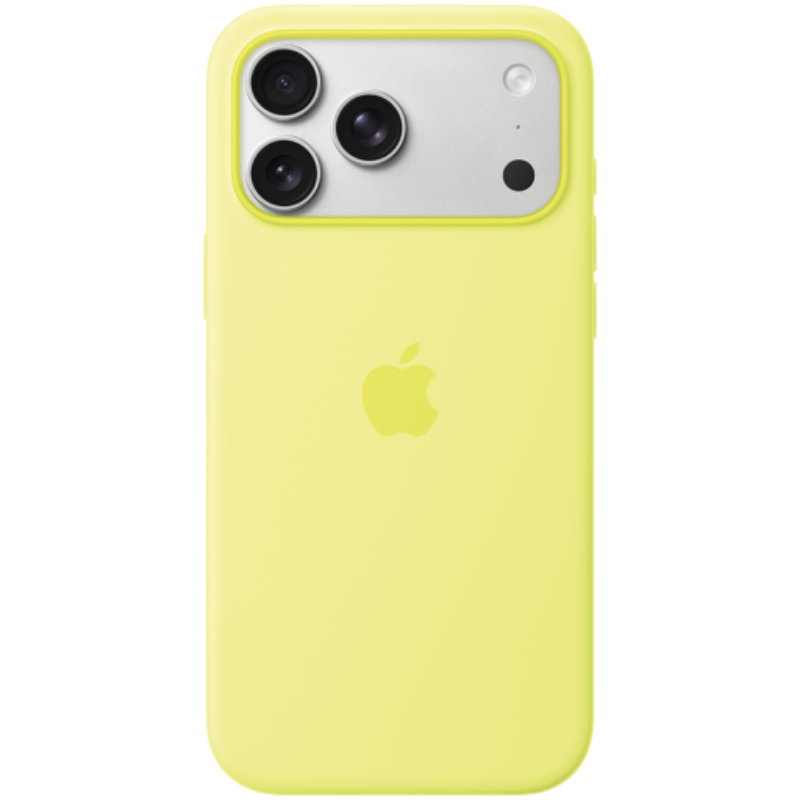 iPhone 17 Pro Max Silicone Case with MagSafe – Neon Yellow,Model A3560