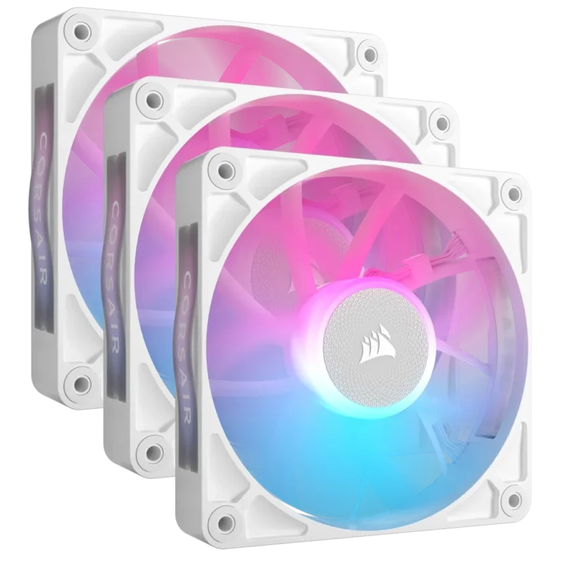 Corsair RX RGB Series; iCUE LINK RX120 RGB White; 120mm Fan; Triple Pack