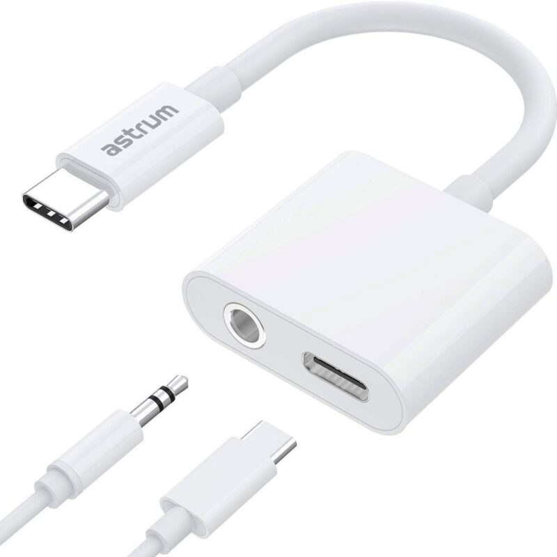 AS045 USB-C to Audio Aux DAC + USB-C Adapter