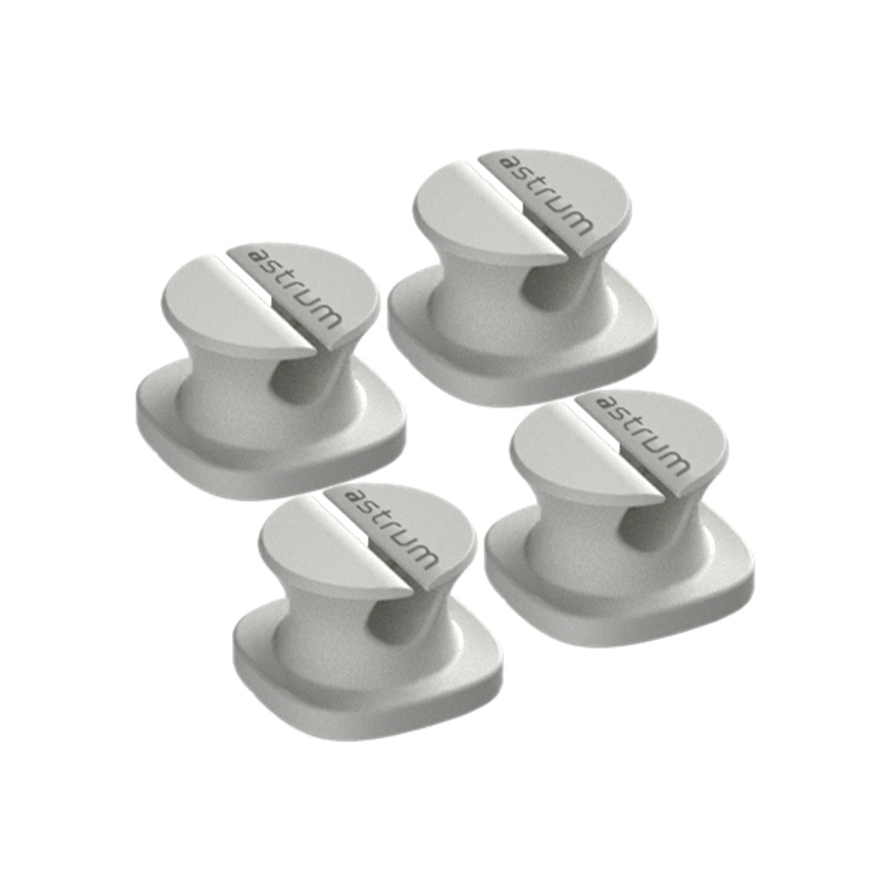 CO060 Mini Cable Organizer Clips – 4 Piece Set for Cable Management – White