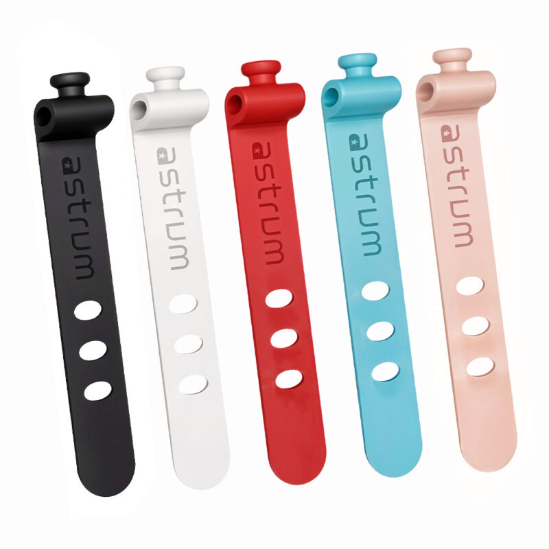 CO210 10-Pack Silicon Cable Organizer Straps for Efficient Cable Management and Organization