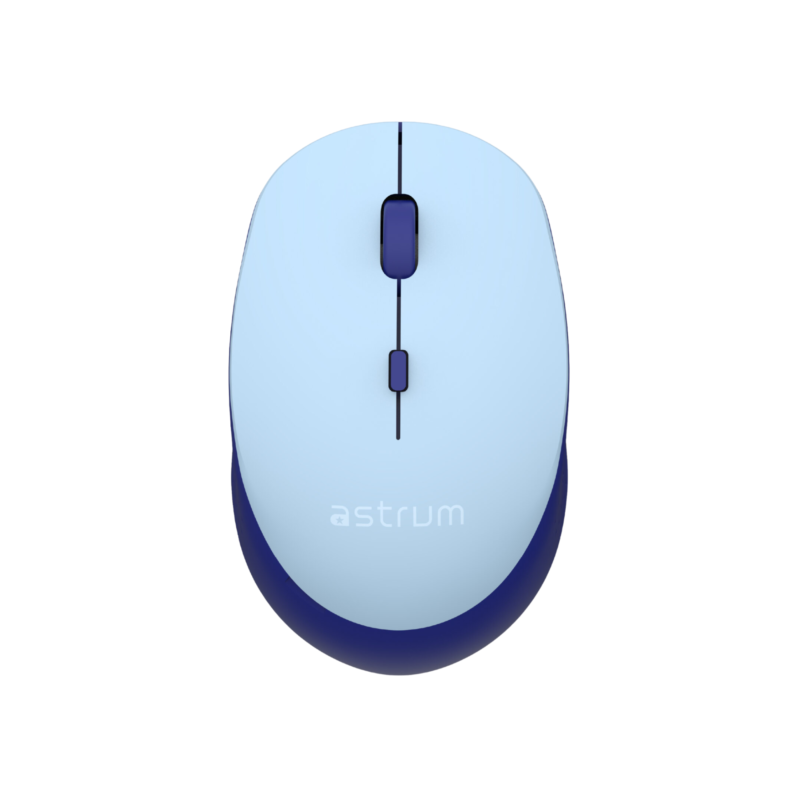 Wireless Optical Mouse -2.4GHz,1600DPI,4 Buttons, Silent Click – MW210 – Blue