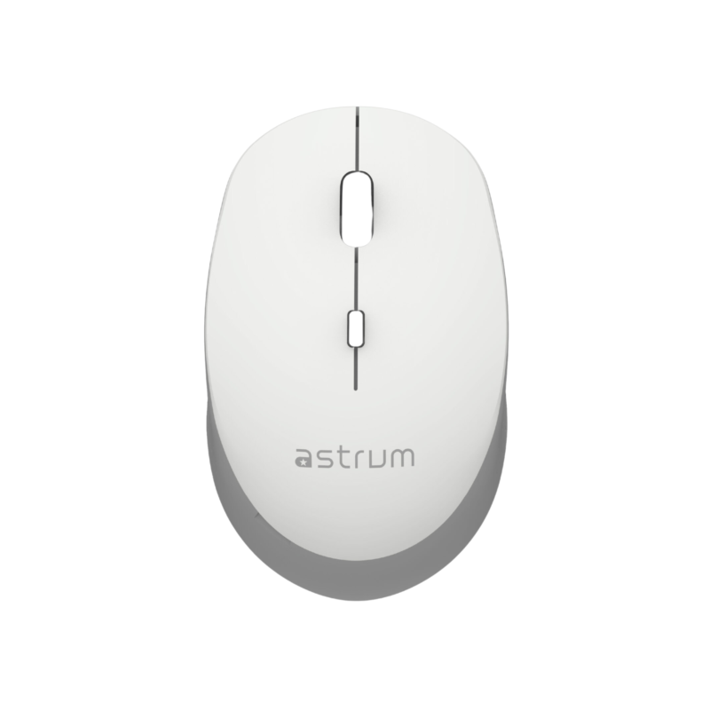 Wireless Optical Mouse -2.4GHz,1600DPI,4 Buttons, Silent Click – MW210 – White, Grey