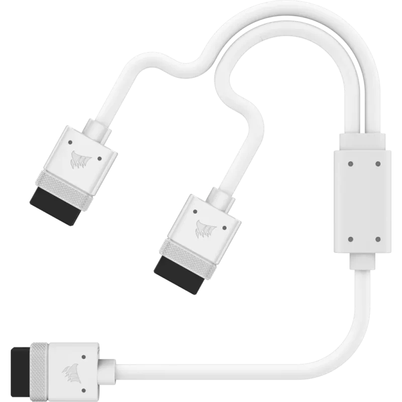 Corsair iCUE LINK Cable; 1x 600mm Y-Cable with Straight connectors; White