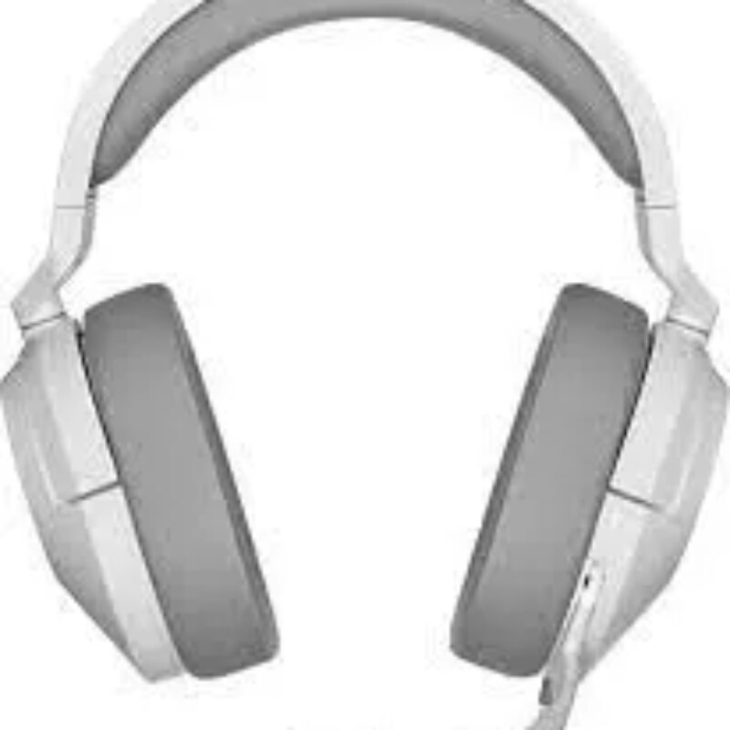 HS55 Surround White Headset; 50mm Audio Drivers; Omnidirectional micg; Analog; On-ear volume and mute controls