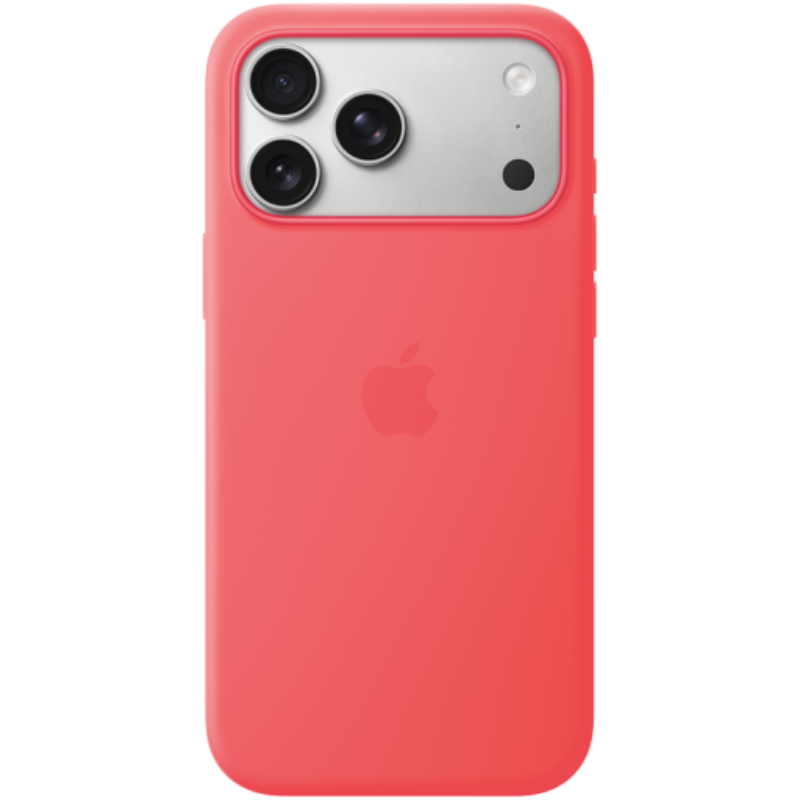 iPhone 17 Pro Max Silicone Case with MagSafe – Bright Guava,Model A3560