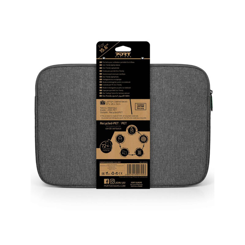 Port Yosemite Eco Grey 15.6″ Sleeve