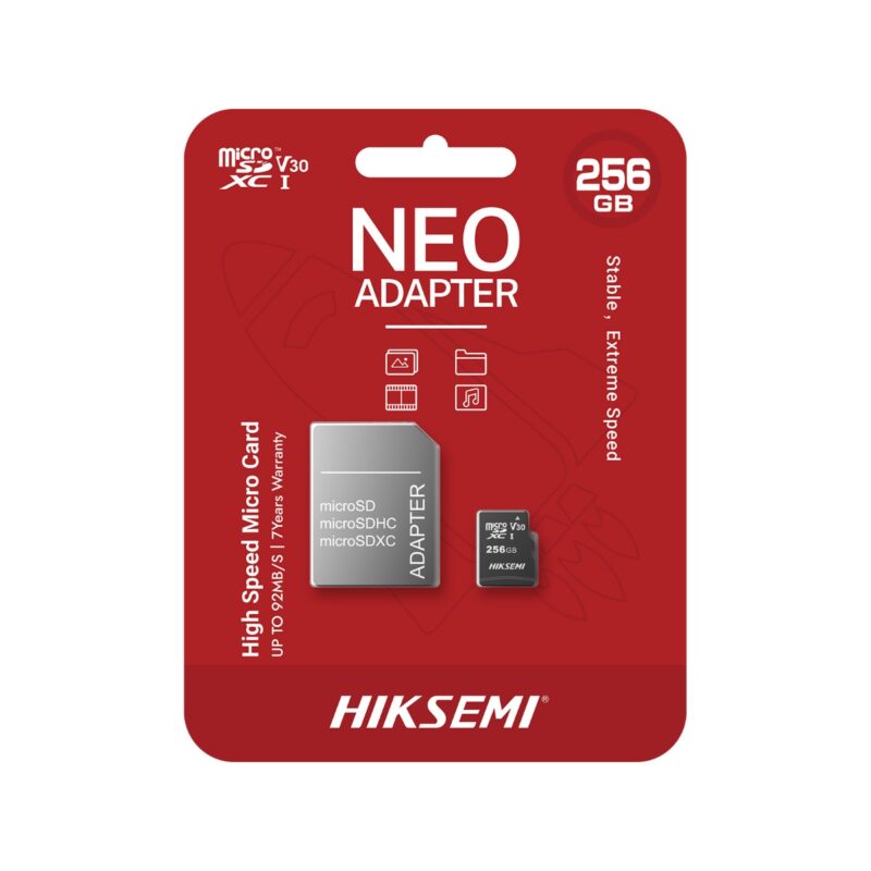 Hiksemi Neo Home 256GB Class 10 MicroSDXC Card with Adapter