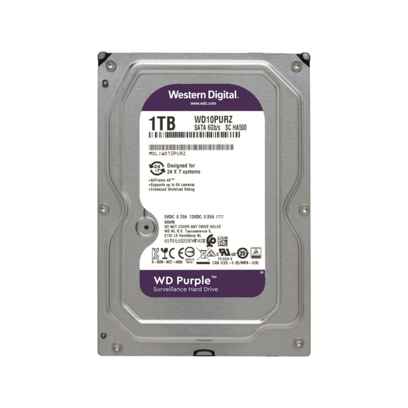 WD PURPLE 1TB 3.5 SURVEILLANCE HDD 64MB