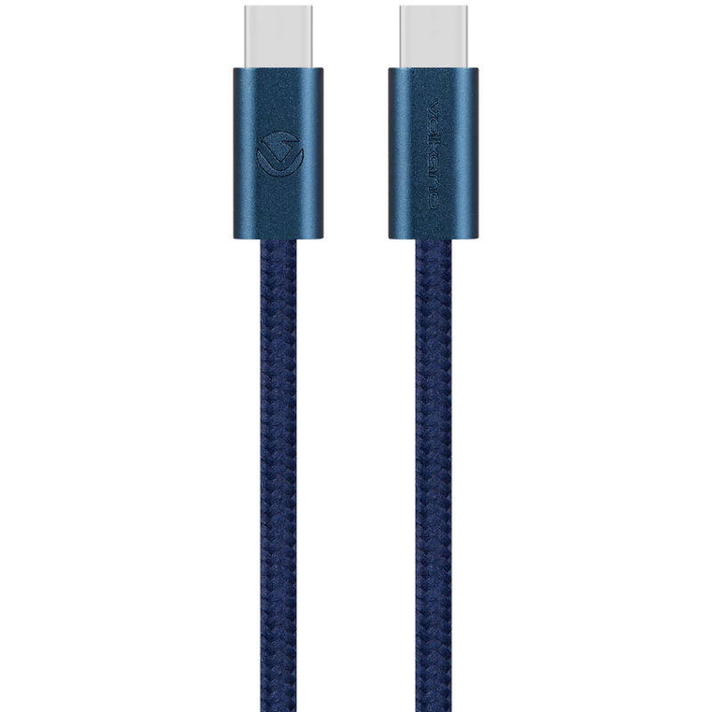 Volkano Weave Series 60w USB C to USB C 1.2m-Blue