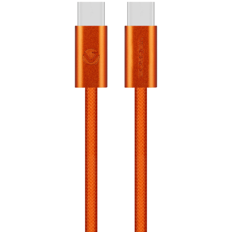 Volkano Weave Series 60w USB C to USB C 1.2m-Orange
