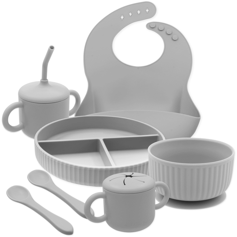 Echo Baby Silicone Feeding Bundle – Set of 6 – Stone