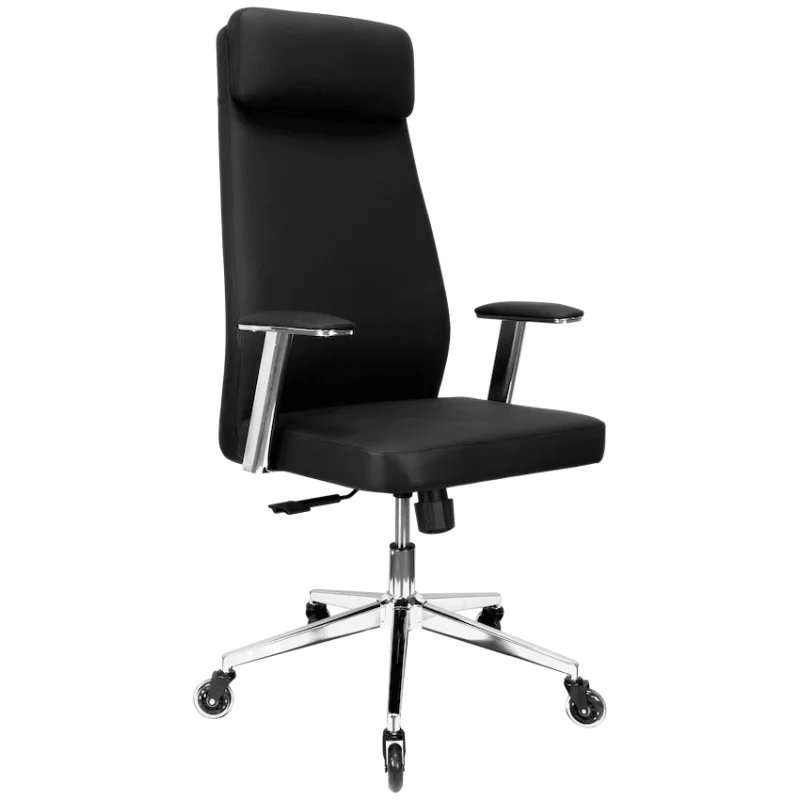 Everfurn Ruby High Back Office Chair, Chrome Metal Base