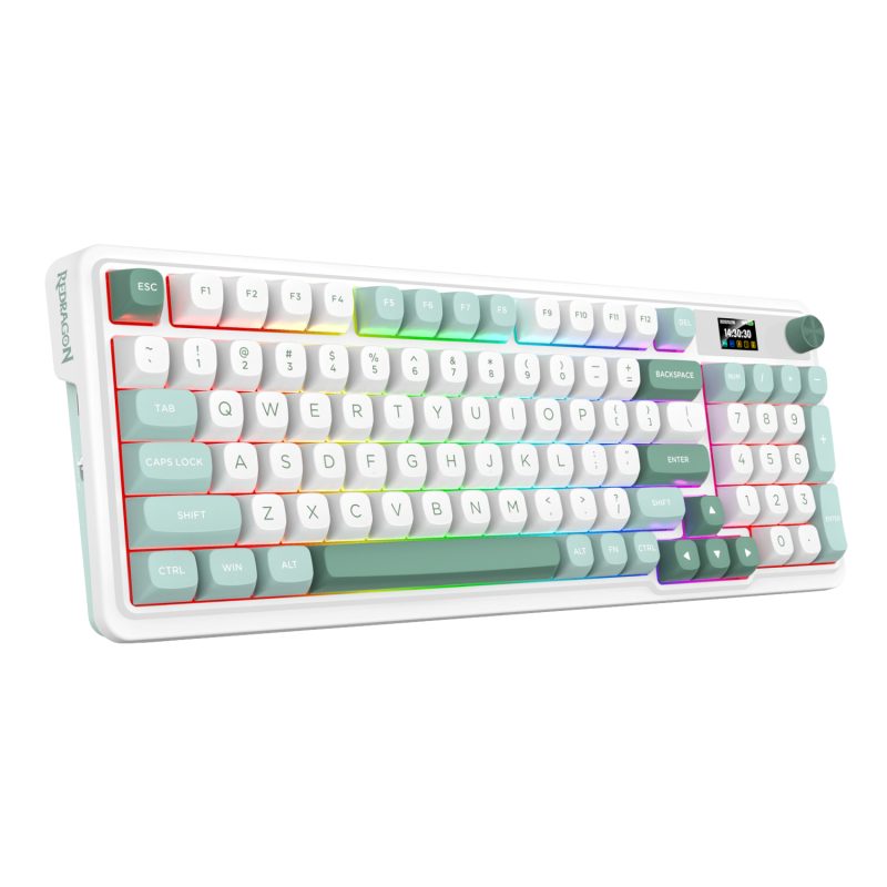 Redragon K719WGB GALATIN RGB PRO Full sized Wireless Gaming Keyboard – White